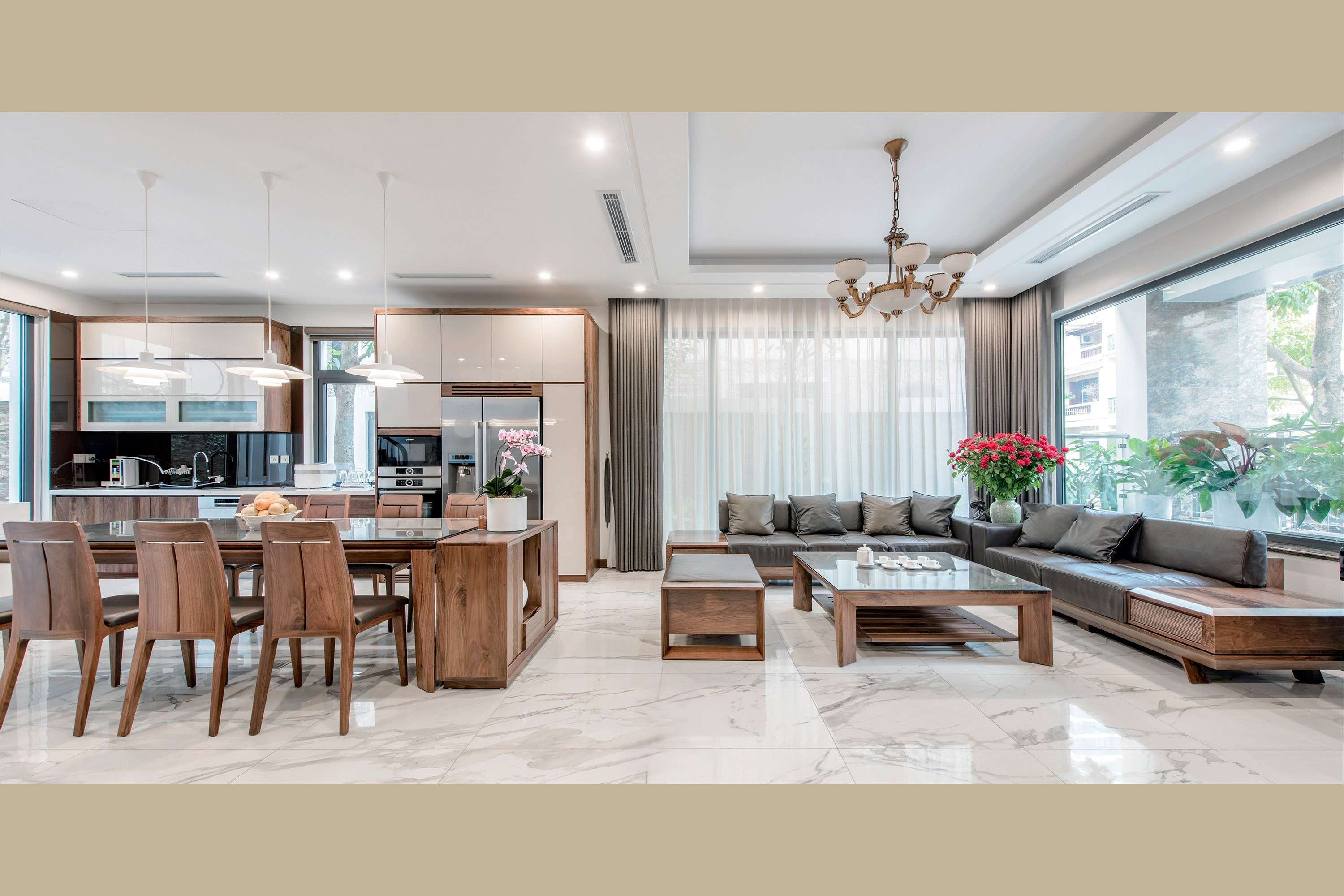 Phòng khách biệt thự Hapulico do Prohouse thiết kế